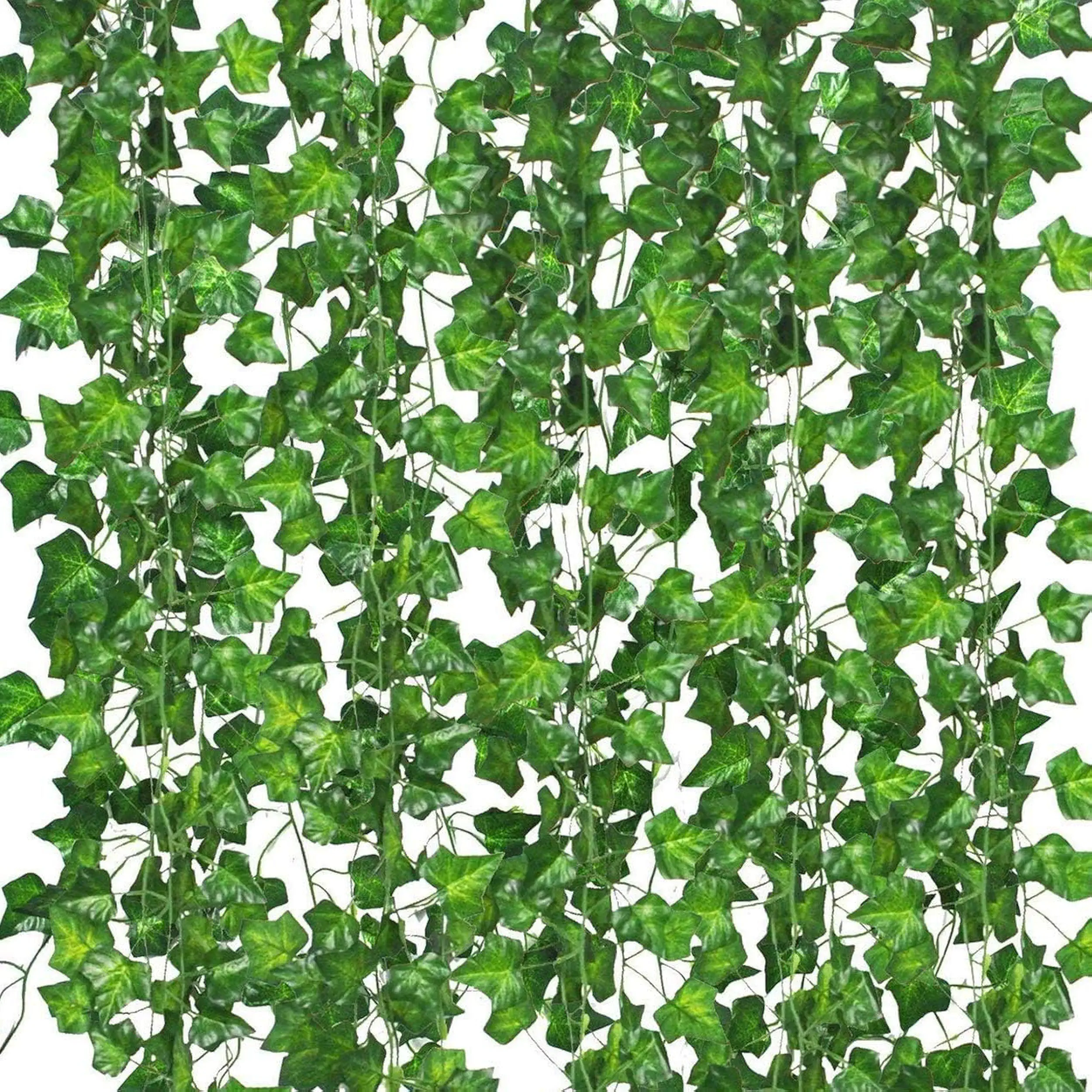 Comtelek 12 Pack Fake Vines for Room Decor: Artificial Ivy Garland with Clip, Green Flowers Hanging Plants, Faux Greenery Leaves for Bedroom Aesthetic Decor Home Garden Wall Wedding